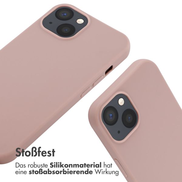 imoshion SilikonHülle mit Band Apple iPhone 13 - Sand Pink