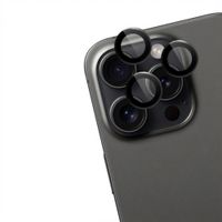 imoshion 2er-Pack Objektivschutz für Kamera für das Apple iPhone 15 Pro / 15 Pro Max - Black Titanium