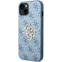 Guess 4G Metal Logo Back Cover für das iPhone 14 - Blau