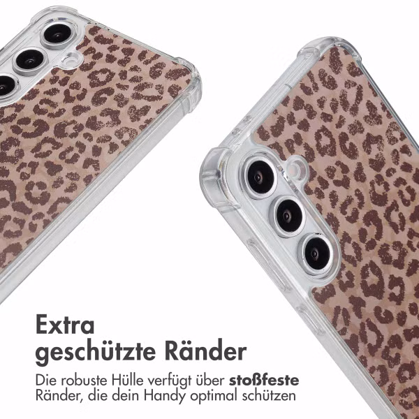 imoshion Design Hülle mit Band Samsung Galaxy S24 FE - Leopard Mood