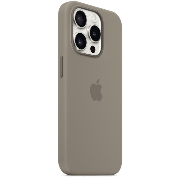 Apple Silikon-Case MagSafe für das iPhone 15 Pro - Clay