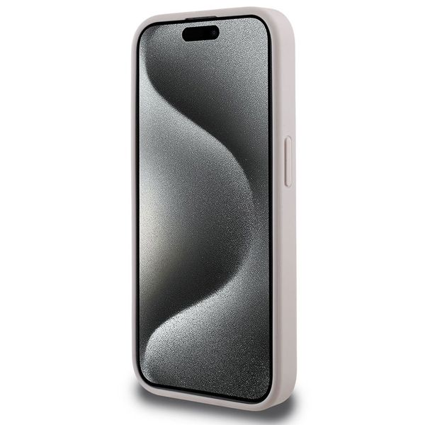 Guess 4G Metal Logo Back Cover MagSafe Apple iPhone 15 Pro - Rosa