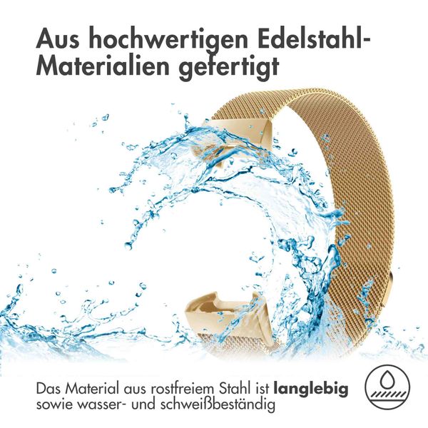 imoshion Mailändische Magnetarmband für das Fitbit Charge 3 / 4 - Gold