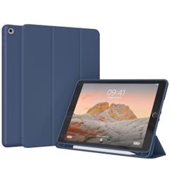 Accezz Smarte Klapphülle aus Silikon Apple iPad 9 (2021) 10.2 Zoll / iPad 8 (2020) 10.2 Zoll / iPad 7 (2019) 10.2 Zoll - Dunkelblau