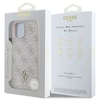 Guess 4G Metal Logo Back Cover MagSafe für das iPhone 15 - Rosa