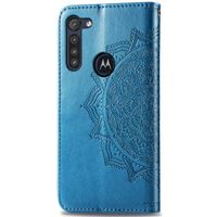 Mandala Klapphülle Türkis für das Motorola Moto G8 Power