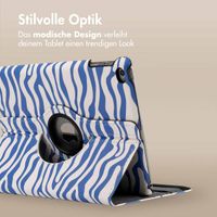 imoshion 360° drehbare Design Klapphülle Apple iPad 6 (2018) 9.7 Zoll / iPad 5 (2017) 9.7 Zoll - White Blue Stripes