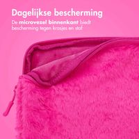 imoshion Fluffy Laptop Hülle 13-14 Zoll - Laptop Sleeve - Hot Pink