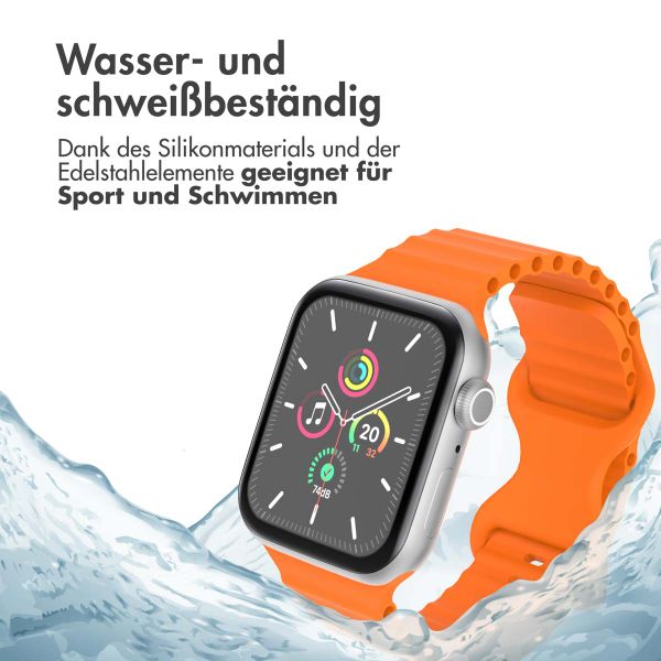 imoshion Athletisches Silikonarmband für die Apple Watch Series 1 bis 9 / SE (38/40/41 mm) | Series 10 (42 mm) - Orange