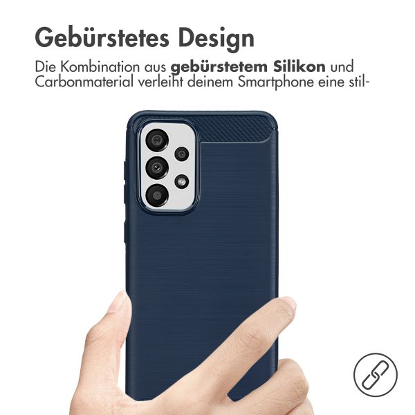 imoshion Brushed Back Cover für das Samsung Galaxy A33 - Dunkelblau