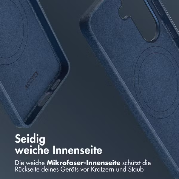Accezz MagSafe Leather Backcover Samsung Galaxy S26 - Nightfall Blue