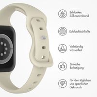 imoshion Slim Silikonarmband für die Apple Watch Series 1-10 / SE / Ultra (2) (44/45/46/49 mm) - Sternenlicht