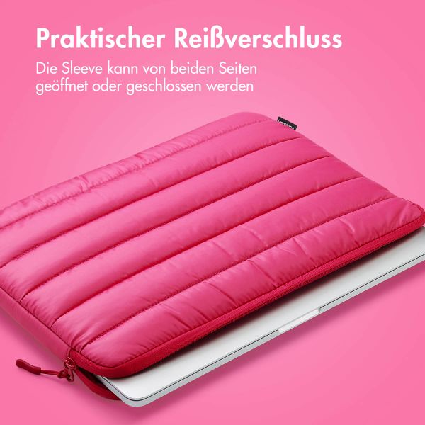 imoshion Puffer Laptop Hülle 15-16 Zoll - Laptop Sleeve - Hot Pink