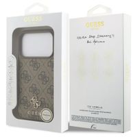 Guess 4G Metal Logo Back Cover MagSafe Apple iPhone 17 Pro Max - Braun