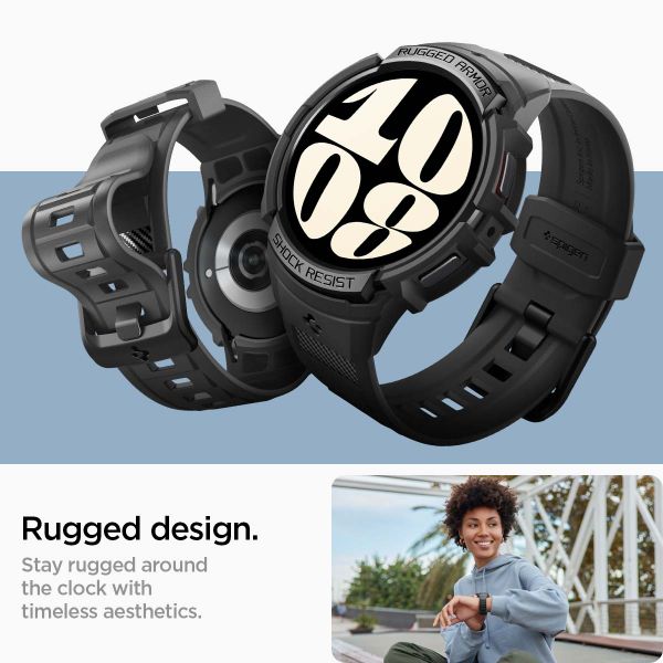 Spigen Rugged Armor™ Pro Case für die Samsung Galaxy Watch 6 - 40 mm - Schwarz