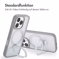 Accezz Ring Stand Backcover mit MagSafe Apple iPhone 16 Pro - Grau