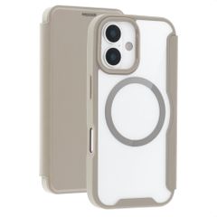 Transparente Bookcase mit MagSafe Apple iPhone 16 - Beige