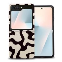 Selencia Vivid Back Cover Samsung Galaxy Z Flip 7 - Art Wave Black