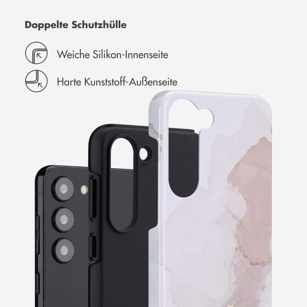 Selencia Vivid Back Cover Samsung Galaxy S23 - Marble Light Brown