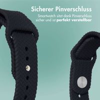 imoshion Geflochtenes Silikonarmband für die Apple Watch Series 1 bis 10 / SE / Ultra (2) (44/45/46/49 mm) - Schwarz