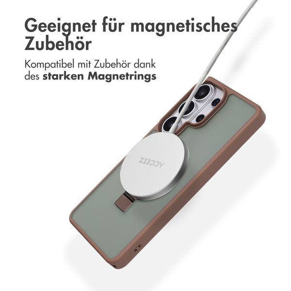 Accezz Ring Stand Backcover mit MagSafe Samsung Galaxy S26 Ultra - Braun