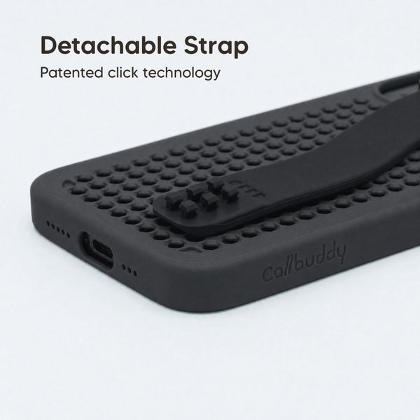 Callbuddy Hülle mit Strap Apple iPhone 17e / 16e / 15 / 14 / 13 - Epic Black