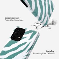 Selencia Vivid Tough Back Cover für das Samsung Galaxy A52(s) (5G/4G) - Colorful Zebra Pine Blue