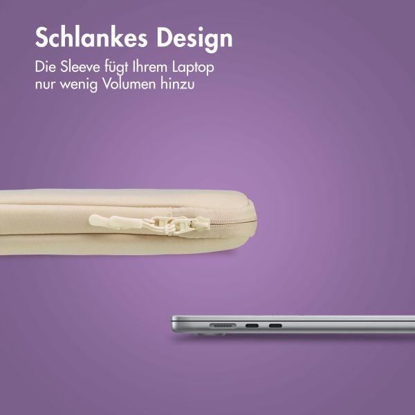imoshion Laptop Hülle 13 Zoll - Laptop Sleeve mit Fach - Sandstone