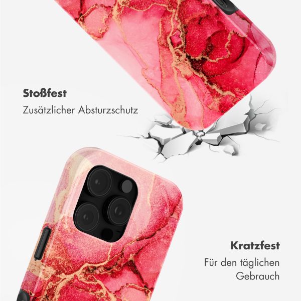 Selencia Vivid Tough Back Cover mit MagSafe für das iPhone 16 Pro - Rosy Marble