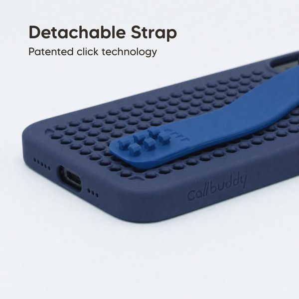 Callbuddy Hülle mit Strap Apple iPhone 17e / 16e / 15 / 14 / 13 - Deep Marine