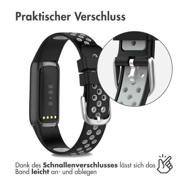 imoshion Silikonband Sport für das Fitbit Luxe - Schwarz/Grau