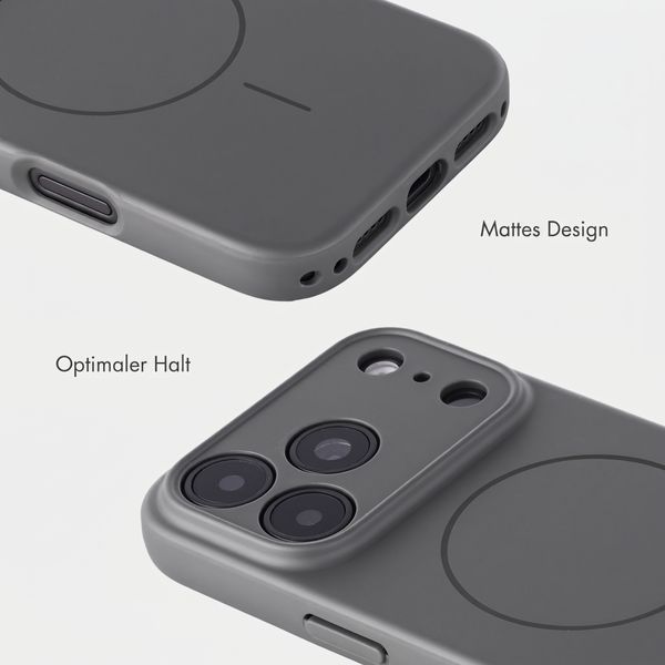 Accezz Grip Backcover mit MagSafe Apple iPhone 18 Pro Max / 17 Pro Max - Grau