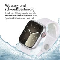 imoshion Geflochtenes Silikonarmband für das  Apple Watch Series 1 t/m 11 / SE / Ultra (44/45/46/49 mm) - Weiß