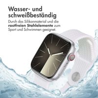 imoshion Geflochtenes Silikonarmband für die Apple Watch Series 1 bis 10 / SE / Ultra (2) (44/45/46/49 mm) - Weiß