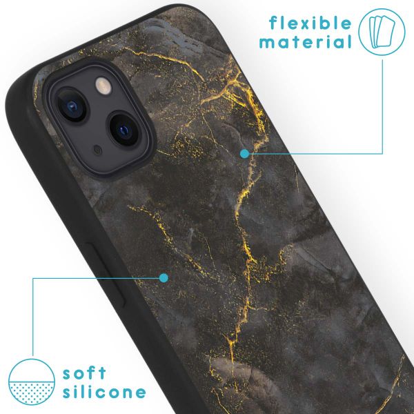 imoshion Design Hülle für das iPhone 13 - Black Marble