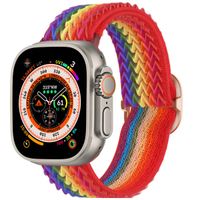 imoshion Elastische Nylonarmband für das Apple Watch Series 1-10 / SE / Ultra (2) - 42/44/45/46/49 mm - Rainbow