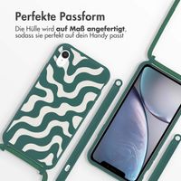 imoshion SilikonHülle design mit Band Apple iPhone Xr - Petrol Green Groovy