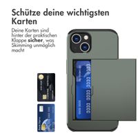 imoshion Backcover mit Kartenfach Apple iPhone 13 - Dunkelgrün