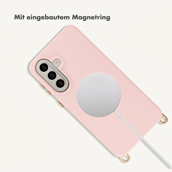 Selencia Rivièra Backcover mit MagSafe mit abnehmbaren Haken Samsung Galaxy A57 (5G) - Sorbet Pink