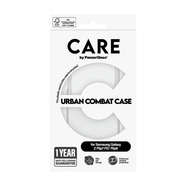CARE by PanzerGlass Urban Combat Case Samsung Galaxy Z Flip 6 / Flip 7 FE - Transparent