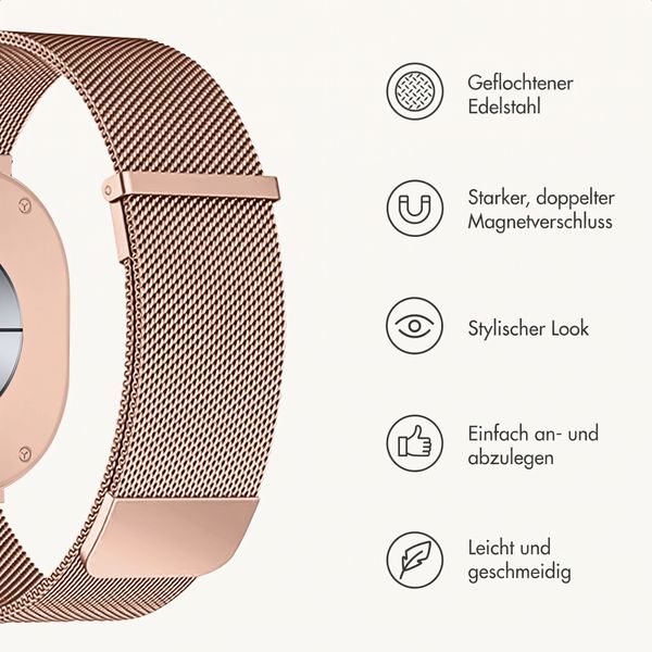 imoshion Mailändische Magnetarmband für Samsung Galaxy Watch 9 (40/44mm) / Watch 8 (40/44mm) / Classic (46mm) - Rose Gold