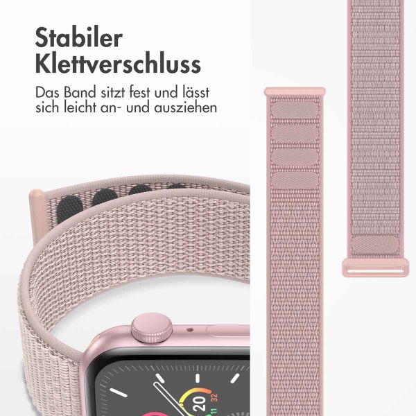 imoshion Nylon-Armband⁺ für die Apple Watch Series 1 bis 9 / SE (38/40/41 mm) | Series 10 (42 mm) - Light Pink