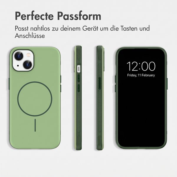 imoshion Color Backcover mit Thin MagSafe Ring Apple iPhone 14 / 13 - Dunkelgrün