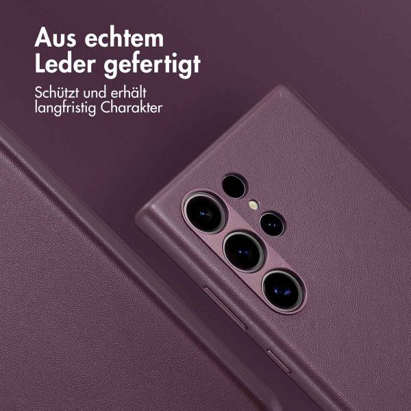 Accezz MagSafe Leather Backcover für das Samsung Galaxy S24 Ultra - Heath Purple