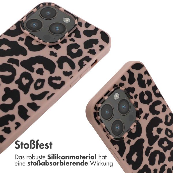imoshion SilikonHülle design mit Band Apple iPhone 14 Pro Max - Animal Pink