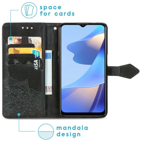 imoshion Mandala Klapphülle für das Oppo A16(s) / A54s - Schwarz