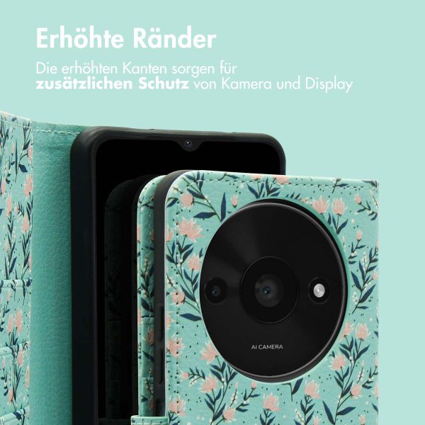 imoshion Design Klapphülle für das Xiaomi Redmi A3 - Blue Flowers