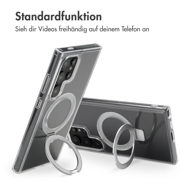 Accezz Ring Stand Backcover mit MagSafe Samsung Galaxy S24 Ultra - Transparent
