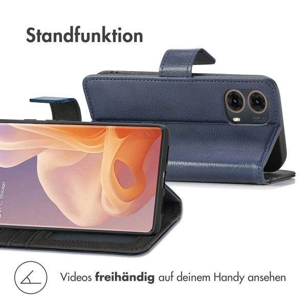 imoshion Luxuriöse Klapphülle Motorola Moto G85 - Dunkelblau