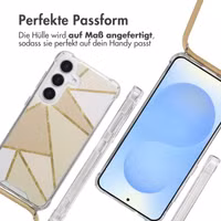 imoshion Design Hülle mit Band Samsung Galaxy S25 - Beige Graphic